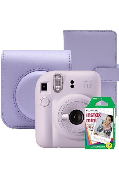 Fujifilm Instax Mini 12 зелена + оригинален калъф + оригинален албум + филм 1...
