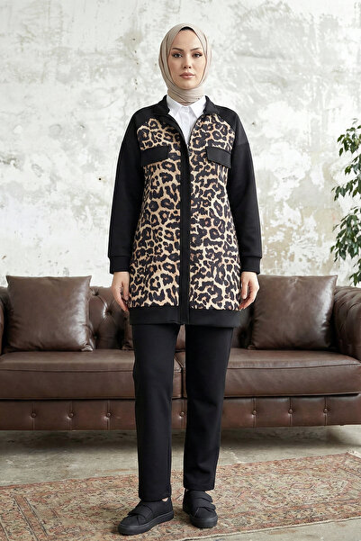 MODAQU Leopard Pattern Scuba Suit - Black