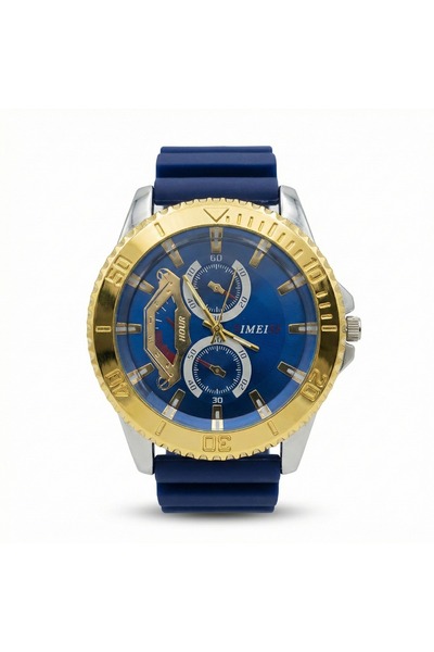 TEKMAKG Men's Wristwatch Silicone Band Mechanical Look Large Dial Stylish Des...