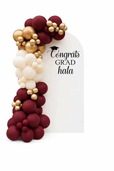 party mix Balon Seti Kırmızı Krem Gold – Doğum Günü, 1 Yaş, Mezuniyet, Kına G...