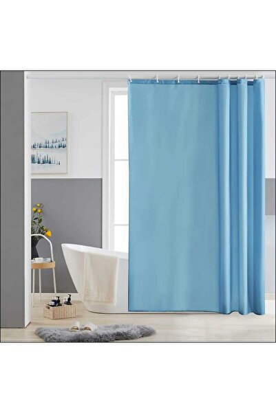 lawrenceshop 180 x 180 cm Pratik Su Geçirmez Duş Perdesi Düz Renk C Halkalı P...