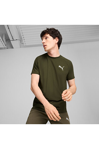 Puma Mens EVOSTRIPE T-Shirt - Green