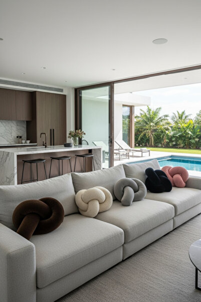 FARCY Minimalist Decorative Plush Velvet Fabric Throw Pillow Cushion