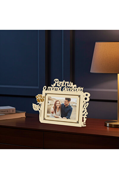 damoro Desk photo frame, March 8th gift for mom, Natural wood