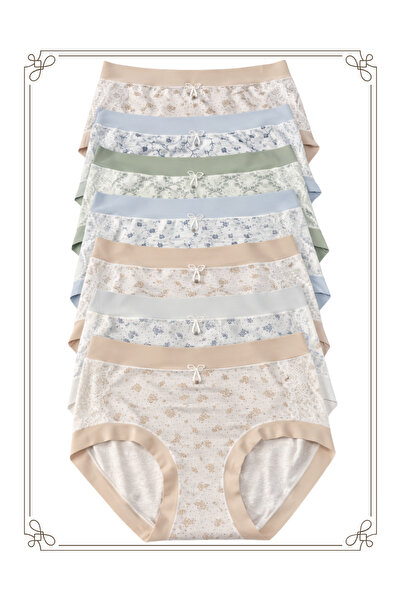 UN REAL High Waist Slip Women's Panties – Lace Side Detail, Wide Waistband, S...