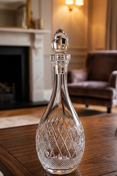 DECOSTYLE Ella Ast Şişe el Yapımı Dekorlu Karaf – 1300 cc | Premium Dekoratif...