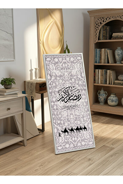 LOWHA لوحة جدارية قماشية على إطار خشبي بإطار أبيض عائم وحامل خلفي، تحمل تصميم...