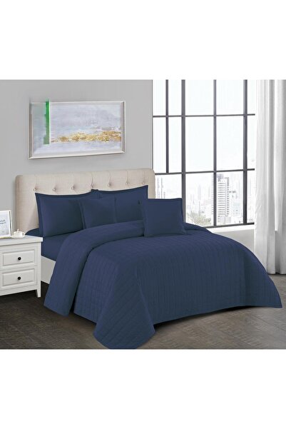mingle Hotel-style double bed comforter set, plain, compressed, 6 pieces, siz...