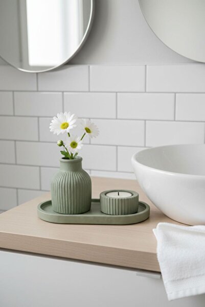 Store Dekoratif Vazo ve Mumluk Seti