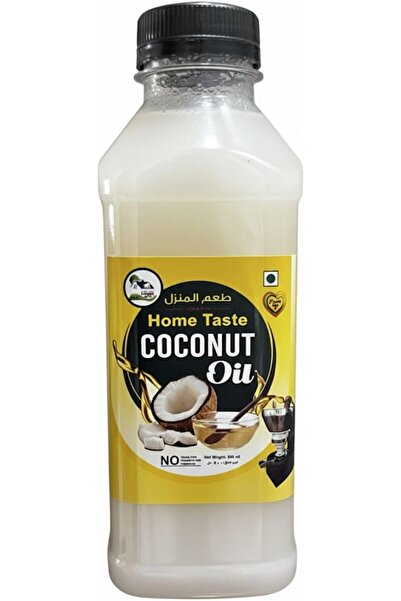 HOME TASTE زيت جوز الهند النقي والطبيعي 100%، معصور على البارد من الخشب – 500 مل