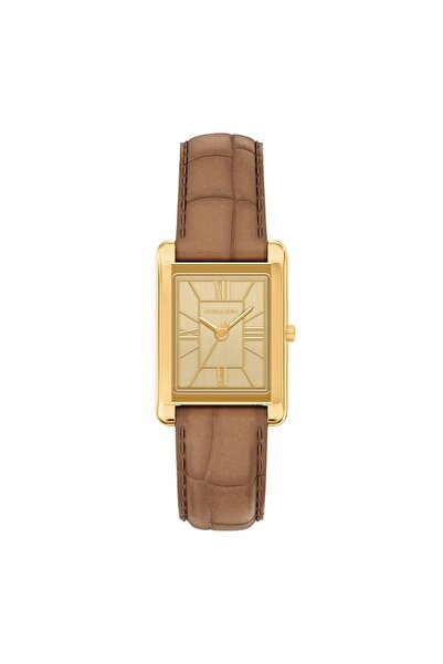 Michael Kors Essex Rectangular Gold Dial Watch MK7584