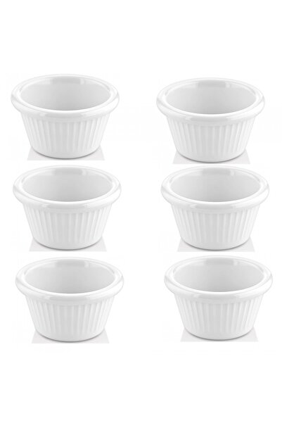 Raki Set 6 boluri ramekin melamina alb 5,8x5,8x2,7cm 30ml