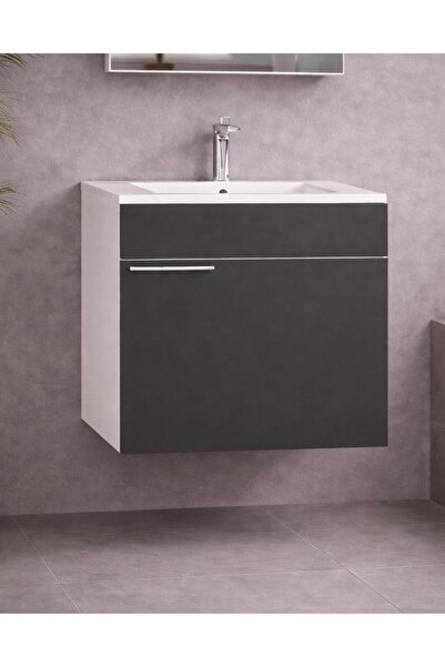 Gold Ban-yom ADONİS 55 ALT ANTRASİT MDF Banyo Mobilyası Seti