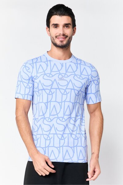 adidas Men Sportswear Fit Short Sleeve Outdoor T-Shirt, Multicolor