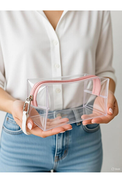 cosmoplex Şeffaf Makyaj Çantası 21x9x8