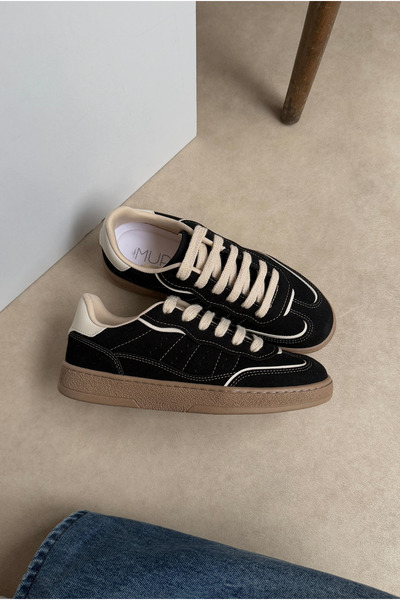 Mupa Shoes Women's Sports Shoes Black Suede