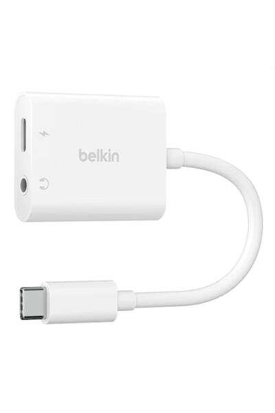 Belkin USB-C σε 3,5 χιλ. Ήχος + Προσαρμογέας φόρτισης USB-C V2 Γρήγορη φόρτισ...