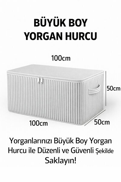 Lumtex Home Textile 1 - Adet ANTRASİT Çizgili Maxi Büyük Boy Yastık, Yorgan ,...