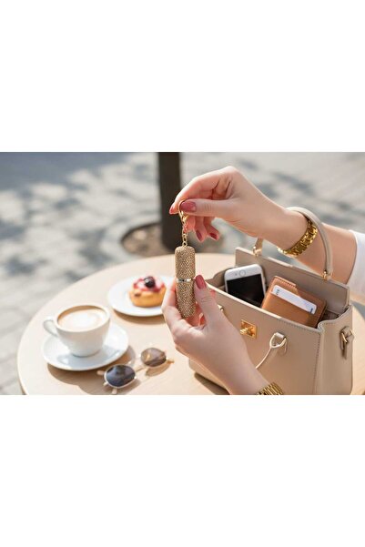 LUNEL Accessory Doldurulabilir Parfüm Şişeli Işıltılı Taş Kaplı Anahtarlık – ...