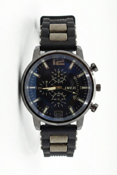 TEKMAKG Men's Wristwatch Metal Detailed Silicone Cord Industrial Design Styli...