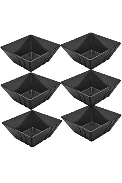 Raki Set of 6 bowls LUXOR BLACK melamine 13.8x13.8x5.8cm 570 ml