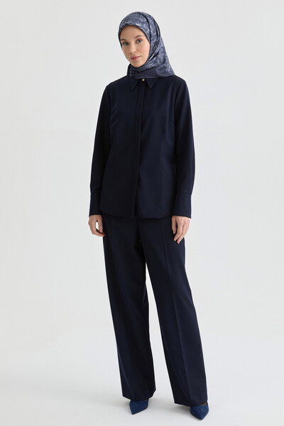 Tuğba Palazzo Pantolon - Lacivert