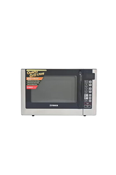 fısher 43L Microwave Oven 1000W, Grill 1250W, 10 Levels, Defrost, Digital, Si...