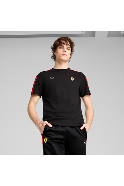 Puma تيشيرت رجالي أسود اللون من سكوديريا فيراري إتش بي ريس إم تي 7