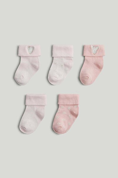 MOTHERCARE 5 Pack Pink Baby Socks