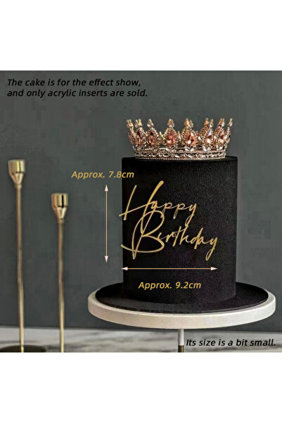 Choice79 1pc M New Happy Birthday Cake Toppers Gold Acrylic Birthday girl Kid...