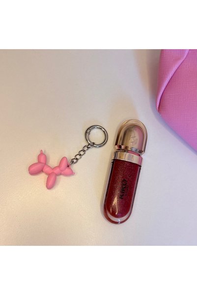PİNKUE Pink Balloon Dog Keychain – 3D Printing Cute Charm |   Pen Holder & Bag Accessory