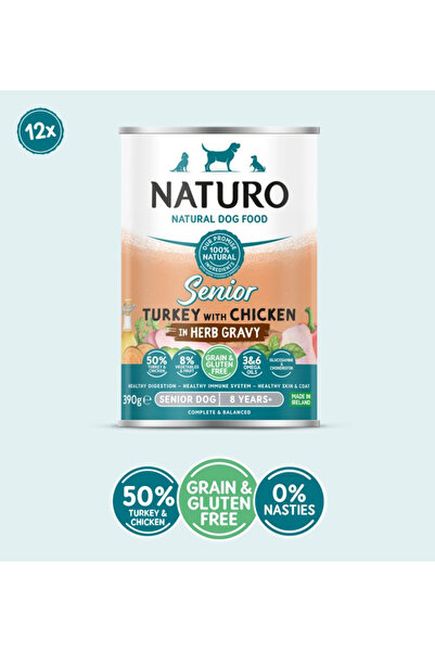 Naturo Conserva Senior Curcan si Pui, Amestec de Fructe si Legume in Sos cu I...