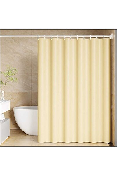 lawrenceshop 180 x 180 cm Pratik Su Geçirmez Duş Perdesi Düz Renk C Halkalı P...