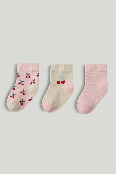 MOTHERCARE 3 Pack Pink Baby Socks
