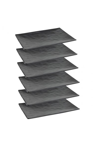 Raki Set 6 platouri dreptunghiulare melamina SHIBUI 19,5x13,5xh2cm