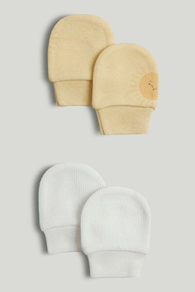 MOTHERCARE 2 Pack My First Cotton Baby Mitts