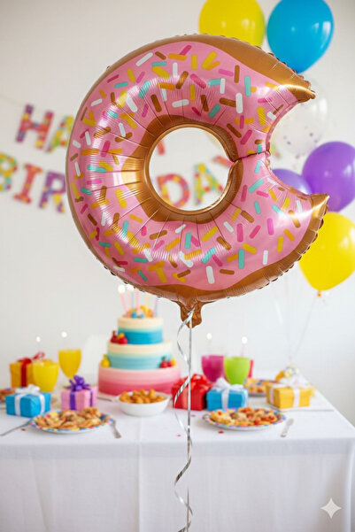 DODOMAR 65X45 cm Donut Foil Balloon - Birthday Party Decoration Balloon