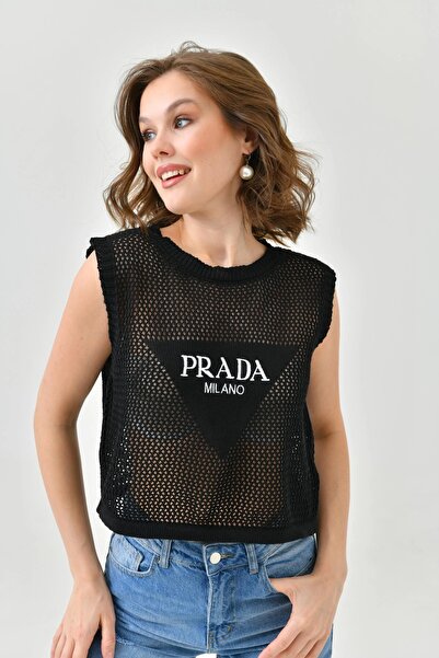 Park Karon Women's Crew Neck Crop Seasonal Knitwear Blouse 8286Sw