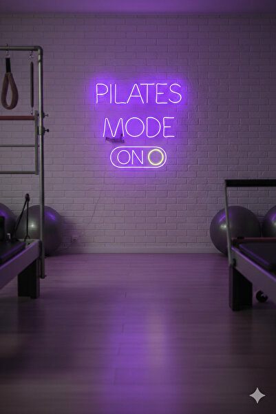 dekoraven Pilates Mode On Tasarım Pilates Salonu Dekorasyonu Led Neon Tabela ...