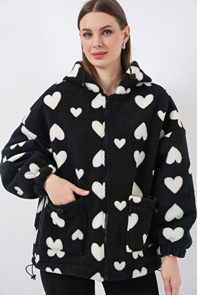 Hiccup سترة BDART ذات قلنسوة وسحاب وجيب من القطيفة السميكة