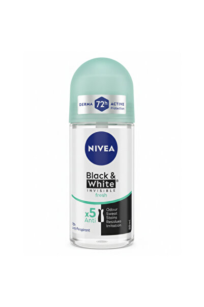 NIVEA Deodorant Roll-On Women Black & White Invisible Fresh 72h, 50 ml