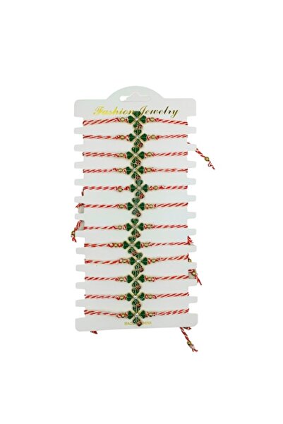 OME Set of 12 Martisor Bracelets, Nevermore, Ladybug Clover, Adjustable Size