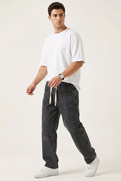 Hiccup بنطلون جينز فضفاض بخصر مطاطي من BDART