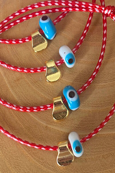 Shepidi 4-Piece Glass Evil Eye Bead Marteniçka Lucky Bracelet