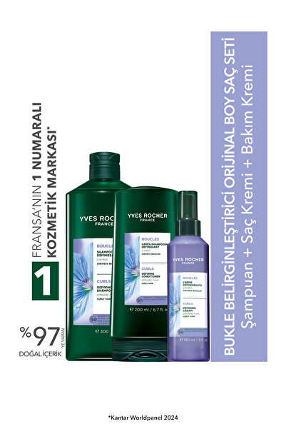 Yves Rocher Bukle Belirginleştirici Orjinal Boy Saç Seti- Şampuan 300 ml & Sa...