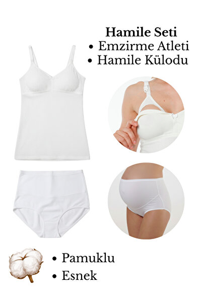 Andro Wear 2-Piece Maternity Set & Nursing Undershirt and Maternity Panties, ...