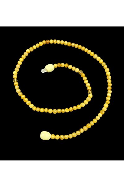 nefjewelrydesign 36cm 3.07gram Damla Kehribar Çocuk Kolye