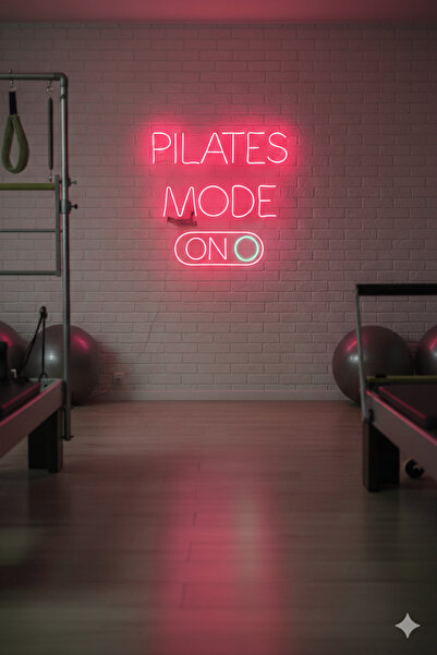 dekoraven Pilates Mode On Tasarım Pilates Salonu Dekorasyonu Led Neon Tabela ...