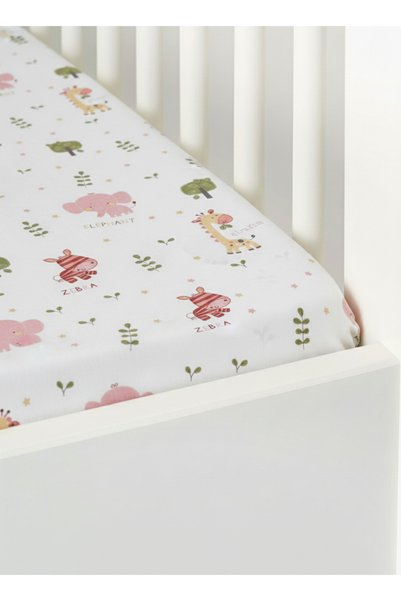 ngn collection 100% Cotton Poplin 2-Piece Baby Elastic Sheet Set 60X120 cm – Pink Double Cotton Baby Kids Sheet Set