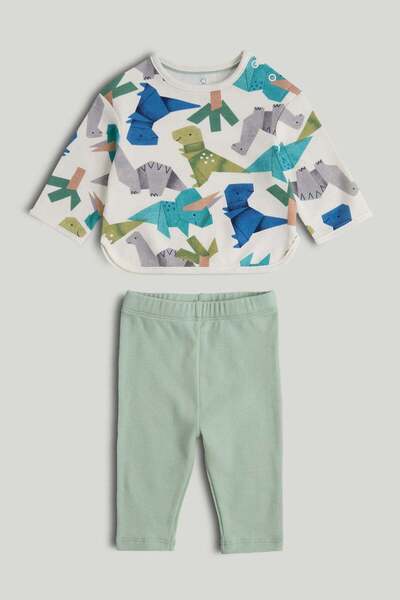 MOTHERCARE Dinosaur Top and Leggings Outfit